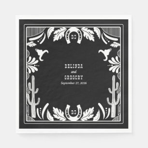 Servilleta De Papel Boda rústico de vaqueros de países occidentales