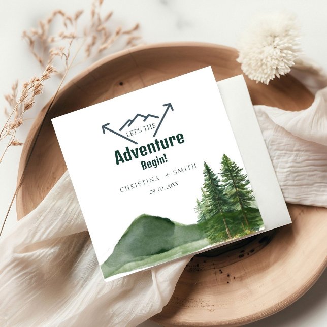 Servilleta De Papel Boda Rústico del Pino Forestal de la Montaña de la (Subido por el creador)