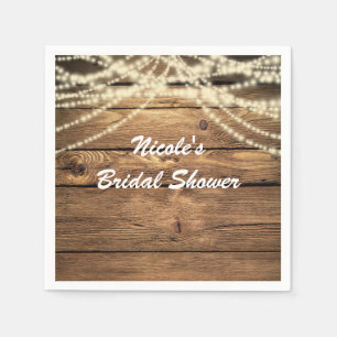 Servilleta De Papel Boda Rústico Dreamy y Rústica de la Madera