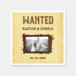 Servilleta De Papel Boda Rústico Occidental 🤠 WANTED Photo