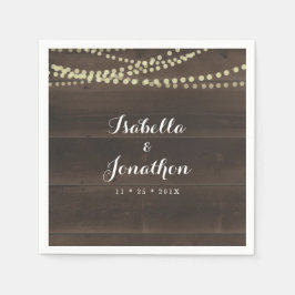 Servilleta De Papel Boda Rústico Simple