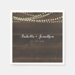 Servilleta De Papel Boda Rústico Simple