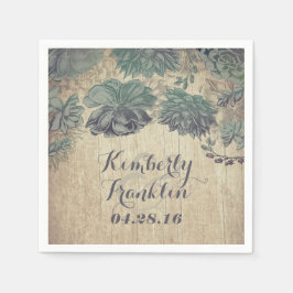 Servilleta De Papel boda rústico suculento