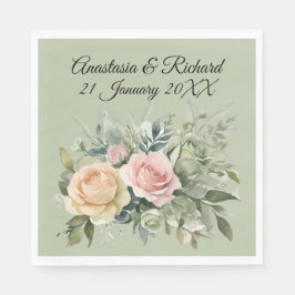 Servilleta De Papel Boda Sage