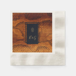 Servilleta De Papel boda salvaje de piel de serpiente de lujo