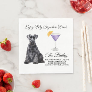 Servilleta De Papel Boda Schnauzer gigante Tentempiés