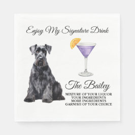 Servilleta De Papel Boda Schnauzer gigante Tentempiés