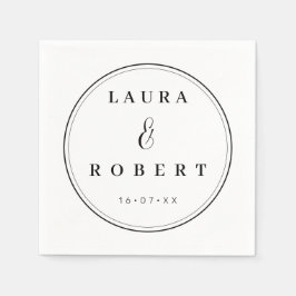 Servilleta De Papel Boda sencillo elegante y elegante personalizado