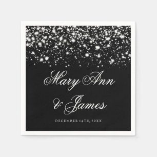Servilleta De Papel Boda Silver Midnight Glam