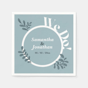 Servilleta De Papel Boda simple azul