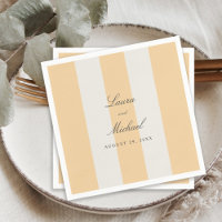 Boda Simple con Rayas Amarillas y Blancas de Cabañ