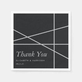 Servilleta De Papel Boda simple de estilo geométrico