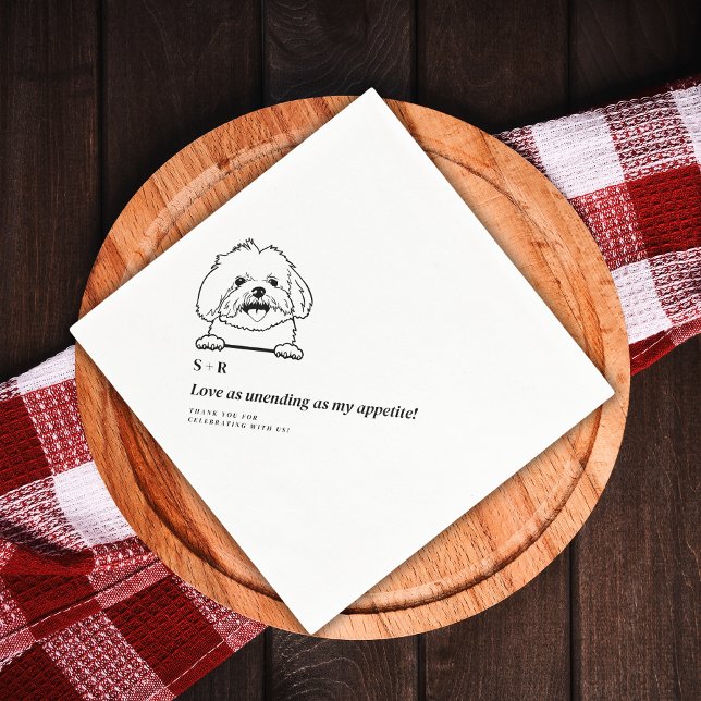 Servilleta De Papel Boda simple de Mascota de perro divertido (Subido por el creador)