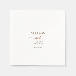 Servilleta De Papel Boda simple de Terra Cotta