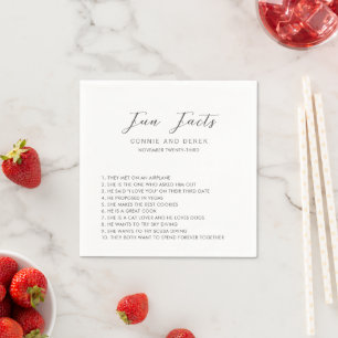 Servilleta De Papel Boda Simple Moderna