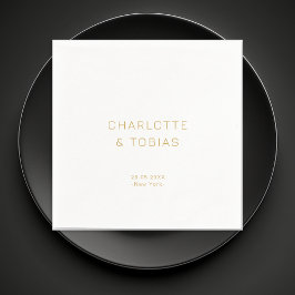 Servilleta De Papel Boda simple y elegante