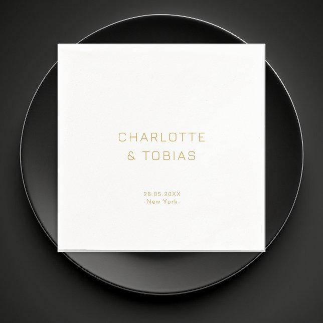 Servilleta De Papel Boda simple y elegante (Subido por el creador)