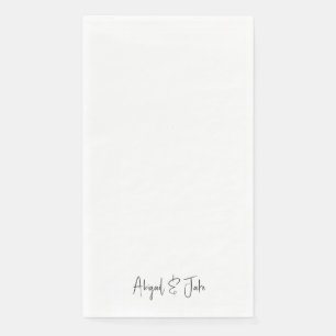 Servilleta De Papel Boda Simple y Moderno Script Names II