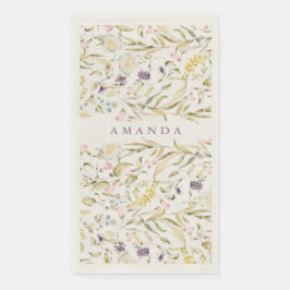 Servilleta De Papel Boda Spring Boho Wildflower Pampas