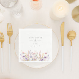 Servilleta De Papel Boda Spring Lilac Wildflowers
