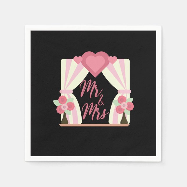 Servilleta De Papel Boda Sr y Sra (Anverso)