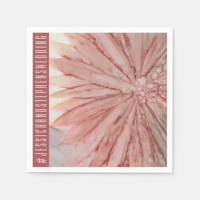 Servilleta De Papel Boda Standard Napkin Agradables Rosa y Lavanda (Anverso)