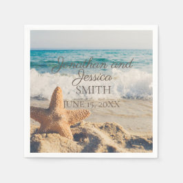 Servilleta De Papel Boda Starfish Beach Ocean Sand Between Toes