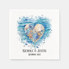 Servilleta De Papel Boda Starfish de Beach Scene