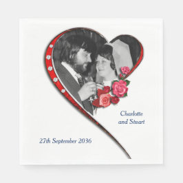 Servilleta De Papel Boda Swirling Heart