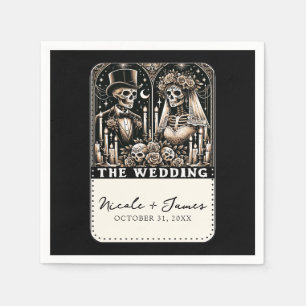 Servilleta De Papel BODA Tarot Skeletons Bride & Groom