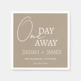 Servilleta De Papel Boda Taupe a un día de la cena de ensayo