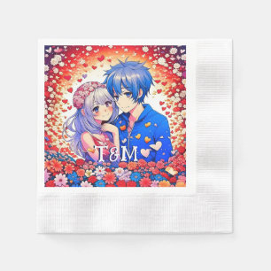 Servilleta De Papel Boda tema de Cute Anime