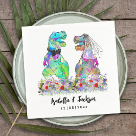 Servilleta De Papel Boda temática de dinosaurios