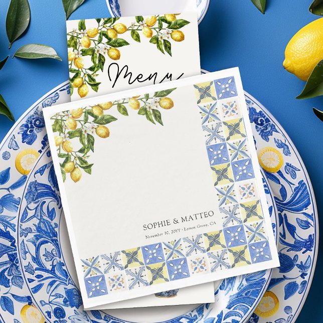 Servilleta De Papel Boda temática rusa de Lemon Grove (Wedding napkins from the Lemon Grove wedding collection by Darling & May)