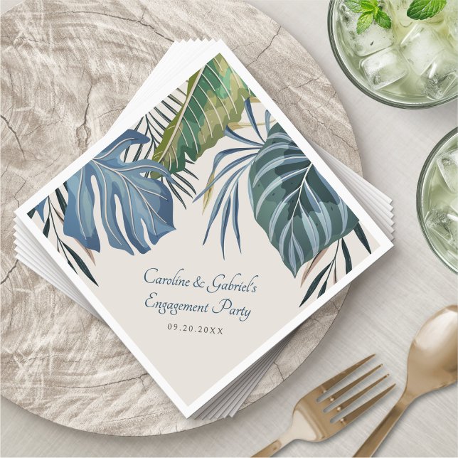 Servilleta De Papel Boda Tropical Beach Palm (Subido por el creador)