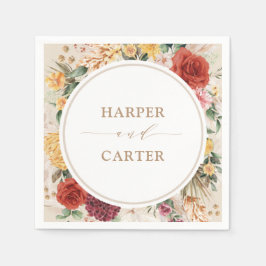 Servilleta De Papel Boda Tropical Boho Pampas