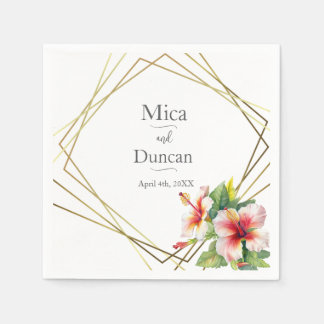 Servilleta De Papel Boda Tropical de Hibiscus
