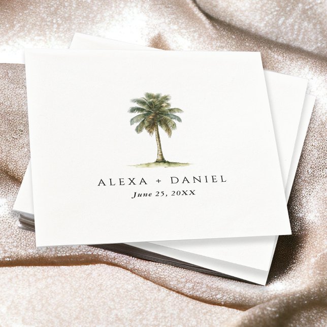 Servilleta De Papel Boda Tropical del Árbol de Palma Real (Subido por el creador)