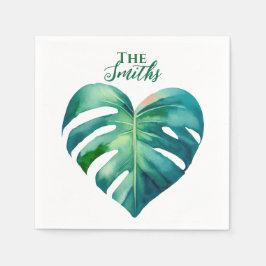 Servilleta De Papel Boda Tropical Palm Heart