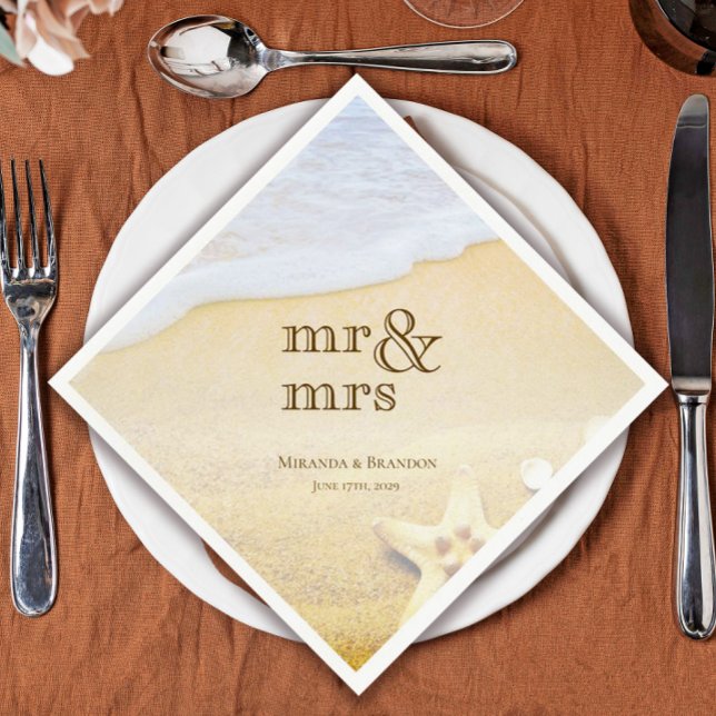 Servilleta De Papel Boda Tropical Starfish Beach (Subido por el creador)