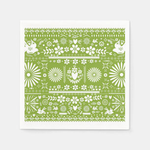 Servilleta De Papel Boda Verde Aguacate Lima Picado Mexicana Matrimoni