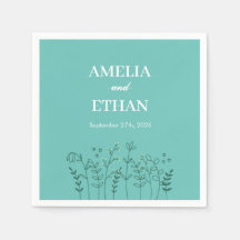 Boda verde claro de flores silvestres