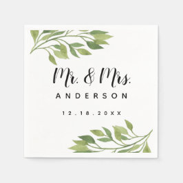 Servilleta De Papel boda verde napkin primavera primavera verano