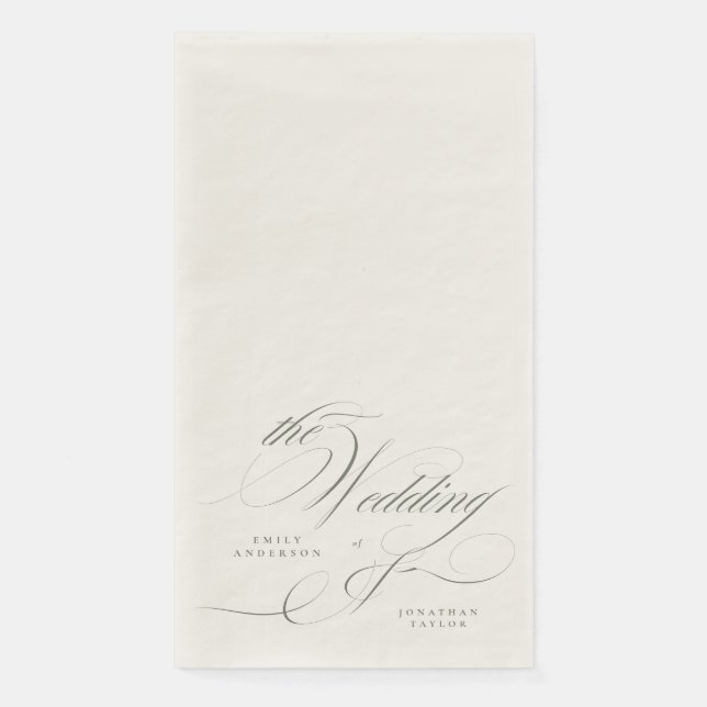 Servilleta De Papel Boda Verde Pistacho (Anverso)