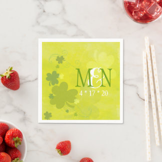 Servilleta De Papel Boda verde Shamrock irlandés