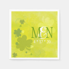 Servilleta De Papel Boda verde Shamrock irlandés