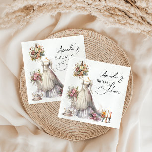 Servilleta De Papel Boda victoriano bohemia vestido con ducha de novia