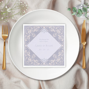 Servilleta De Papel Boda victoriano elegante lilac francés