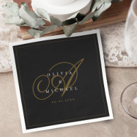 Boda vintage de caligrafía clásica elegante negra
