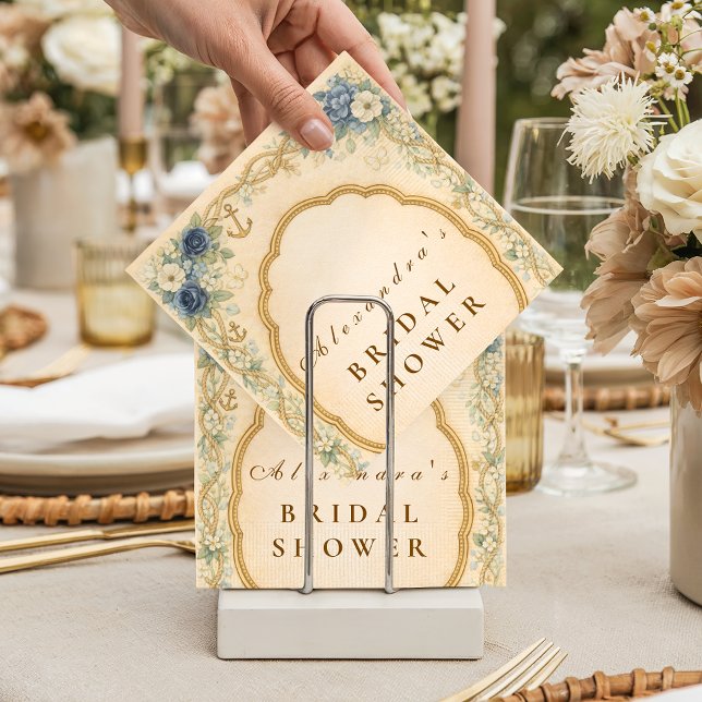 Servilleta De Papel Boda Vintage de Navegación Costera (Subido por el creador)